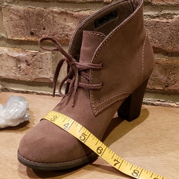3 in. Authentic Leather Suede Oxford Booties - Picture 6 of 8